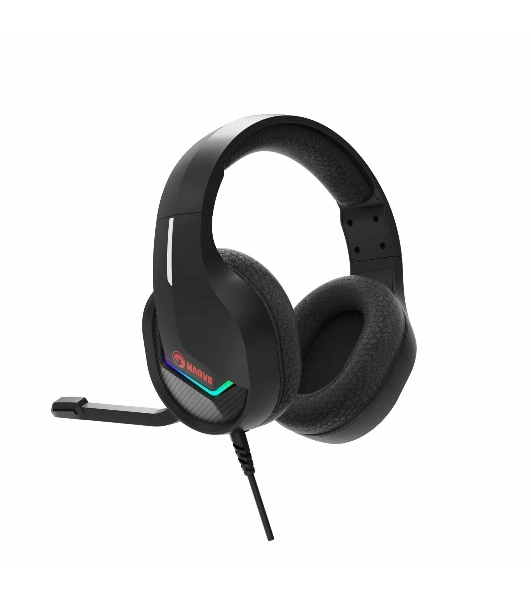 Гарнитура Marvo H8618 Tactic 40 чёрный, проводная, USB, микрофон с шумоподавлением, RGB-подсветка