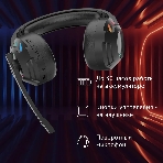Гарнитура Oklick HS-L420G чёрный, беспроводная + проводная, Bluetooth, до 30 ч, подсветка, фото17
