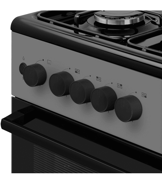Плита газовая Maunfeld MGC50GEGR08 серый, конфорок 4 шт, духовка 59 л, 50 см x 88 см x 65 см