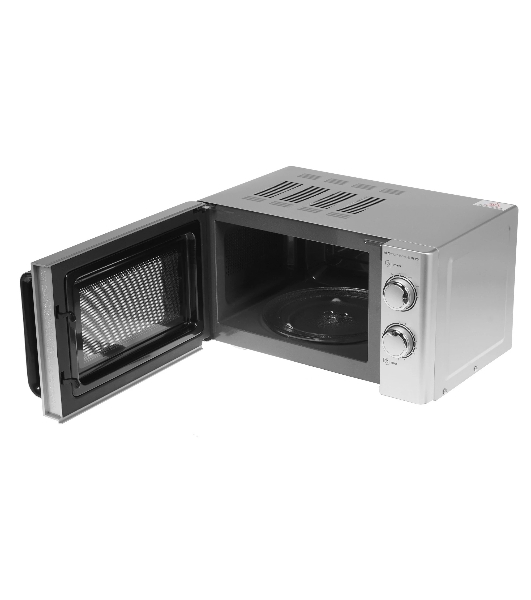 Микроволновая печь CASO M 20 Ecostyle Pro серебристый/черный, 20 л, 800 Вт, переключатели - поворотный механизм