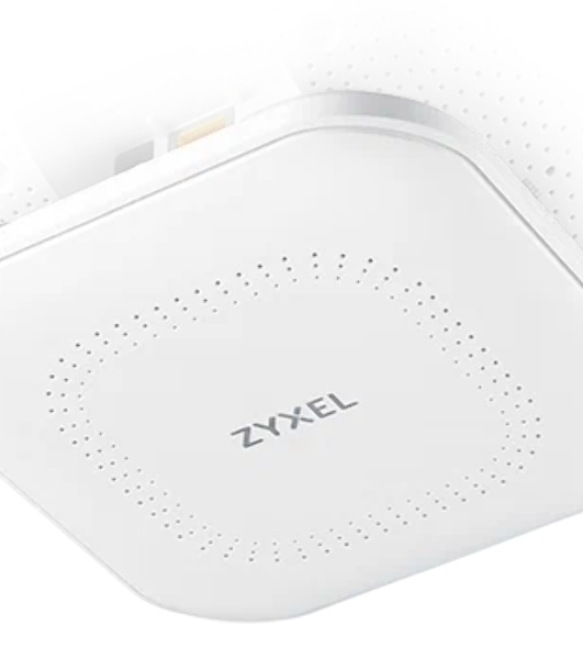 Точка доступа Zyxel NebulaFlex NWA90AX PRO, WiFi 6, 802.11a/b/g/n/ac/ax (2,4 и 5 ГГц), MU-MIMO, антенны 3x3, до 575+2400 Мбит/с, 1xLAN 2.5GE, PoE, защита от 4G/5G, БП в комплекте
