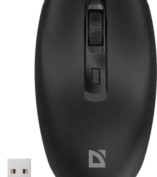 Мышь беспроводная Defender Proto MM-332 черный, 3200 dpi, радиоканал, Bluetooth, USB, кнопки - 4