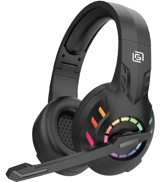 Гарнитура Oklick HS-L420G чёрный, беспроводная + проводная, Bluetooth, до 30 ч, подсветка