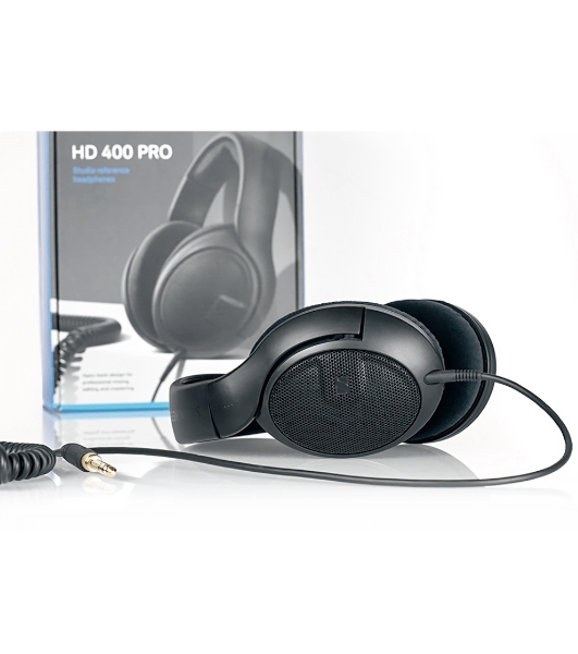 Проводные наушники Sennheiser HD 400 PRO черный, полноразмерные, Jack 3.5/6.3 мм