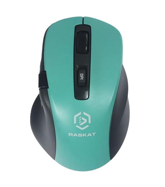 Мышь беспроводная Raskat M020W зеленый/черный, 2400 dpi, радиоканал, Bluetooth, USB, кнопки - 7
