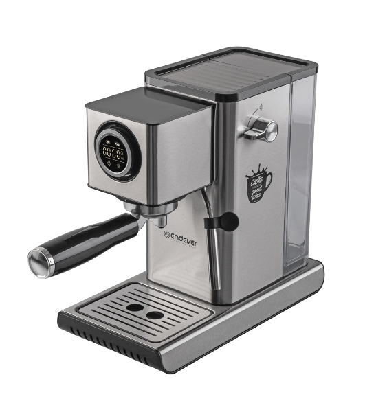 Кофеварка рожковая Endever Costa-1090 стальной, исп. кофе - молотый, 1,2 л, 1400 Вт, 15 бар