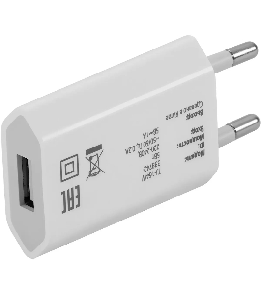 Сетевое зарядное устройство Buro TJ-164w 1A универсальное белый