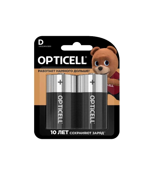 Батарея Opticell Basic LR20 D (2шт) блистер