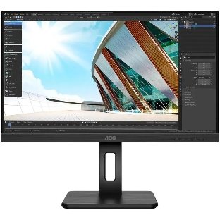 Монитор 23.8' AOC Q24P2Q IPS 2560x1440, 75 Гц, 4 мс, 16:9, 250 кд/м2, 1хHDMI, 1хDP, 1хVGA, черный