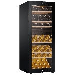 Винный шкаф Haier FWC77GDAE1 черный, 190 л, 2 отсека, 77 бут., класс A, фото 1