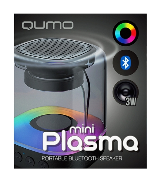 Акустическая система QUMO Plasma mini ВТ 0081 3 ВТ объемное звучание RGb