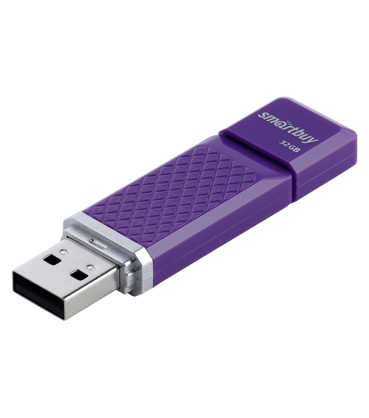 Флешка USB Smartbuy Quartz Violet (SB32GbQZ-V), 32Gb, USB 2.0, R/W 25/15, фиолетовый