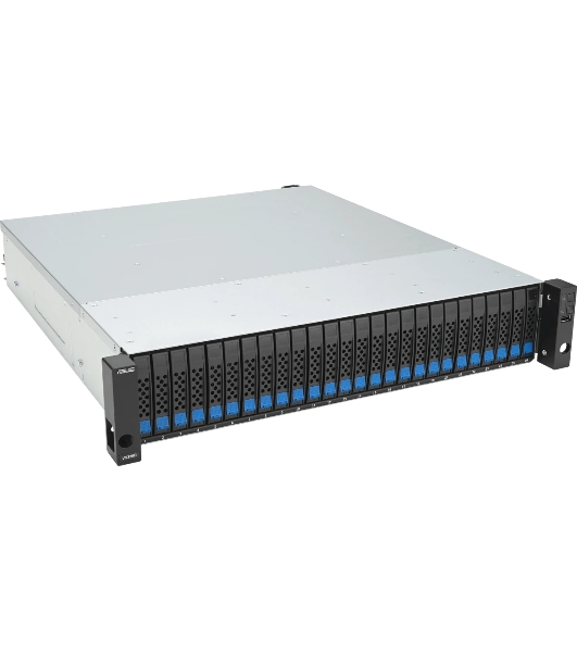 Серверная платформа ASUS VS320D-RS26-D1712106Z, 2U, Intel Xeon 64-bit 4-core, 4x DDR4 ECC DIMM, 26 x 2.5' SATA/SAS hsb, 1x 1GbE RJ45 LAN Port, 2x 12Gb/s SAS Wide Port, 1+1 850W