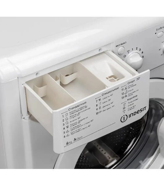 Стиральная машина Indesit IWSC 6105 белый, загрузка фронтальная 6 кг, 1000 об/мин., класс: А