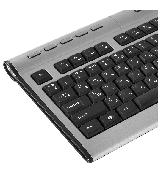 Клавиатура проводная A4Tech KLS-7MUU USB серебристый/черный