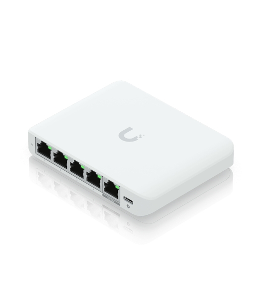 Коммутатор Ubiquiti UniFi Switch Flex Mini 2.5G Compact, 5-port 2.5G switch that can be powered with PoE or a USB-C adapter.