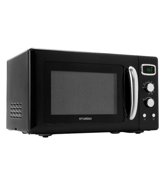 Микроволновая печь Hyundai HYM-D3040 черный, 23 л, 800 Вт, переключатели - кнопки, поворотный механизм