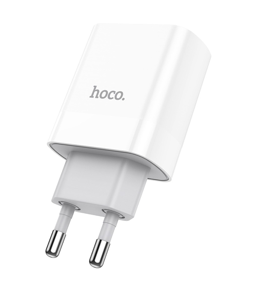 Сетевое зарядное устройство HOCO C80A Rapido 1xUSB + 1xUSB-C, 3.1A, 20W, белый