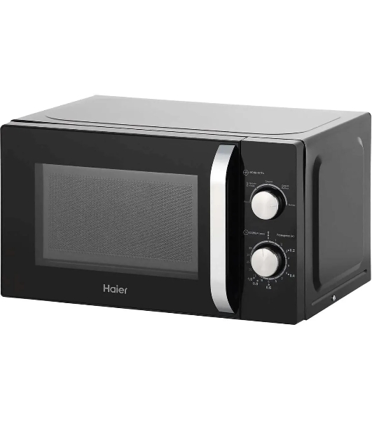 Микроволновая печь Haier HMB-MM208BA черный/серебристый, 20 л, 800 Вт, переключатели - поворотный механизм