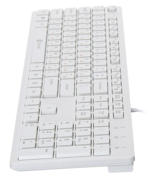 Клавиатура проводная Oklick 500M, USB, белый