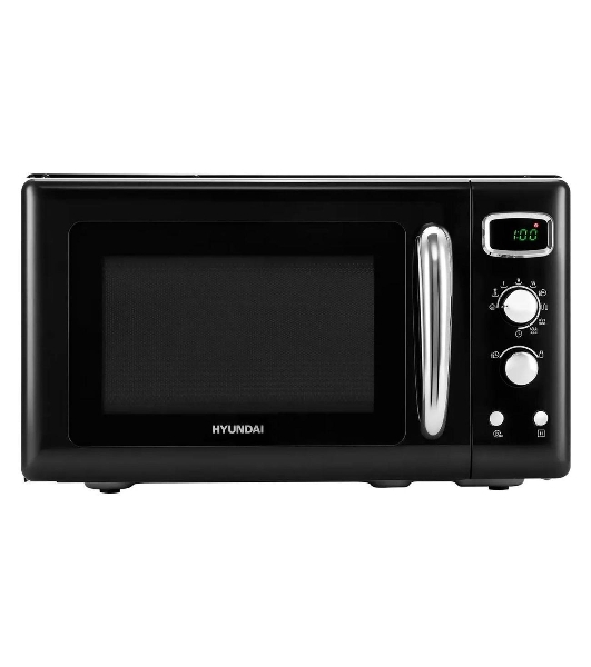 Микроволновая печь Hyundai HYM-D3040 черный, 23 л, 800 Вт, переключатели - кнопки, поворотный механизм