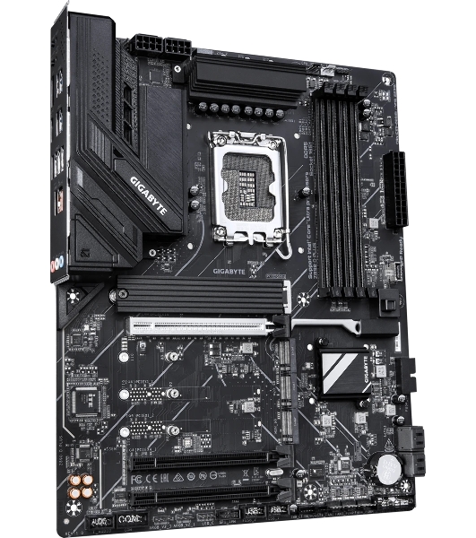 Материнская плата Gigabyte Z890 D PLUS, LGA 1851, Intel Z890, 4xDDR5, 4xSATA, 4xM.2, 1xPCIe 5.0 x16, 2xPCIe 4.0 x16, 1xDP, 1x2.5Gb LAN, 1xUSB-C 10Gbps, 1xUSB-A 10Gbps, 4xUSB-A 5Gbps, 4xUSB-A 2.0, 3x3.5 мм, 7.1, чёрный, ATX