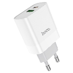 Сетевое зарядное устройство HOCO C80A Rapido 1xUSB + 1xUSB-C, 3.1A, 20W, белый, фото3
