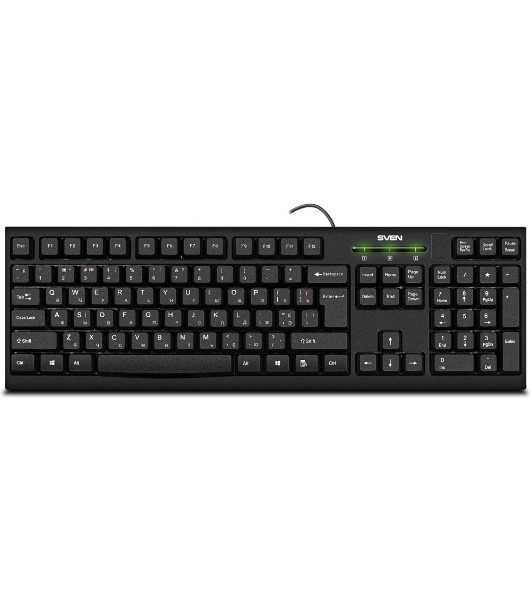 Клавиатура SVEN KB-S300 проводная, USB Type-A, чёрный