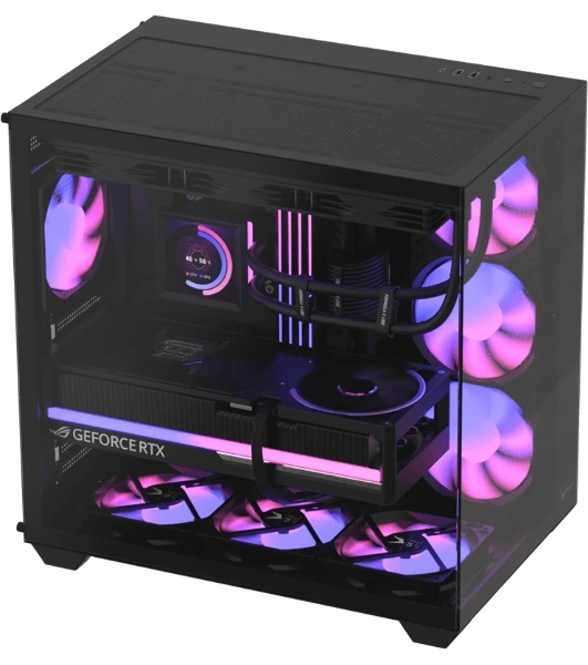 Корпус Formula Crystal Z2 Plus AR V2 Black, Midi-Tower, чёрный, 4 x 120 мм