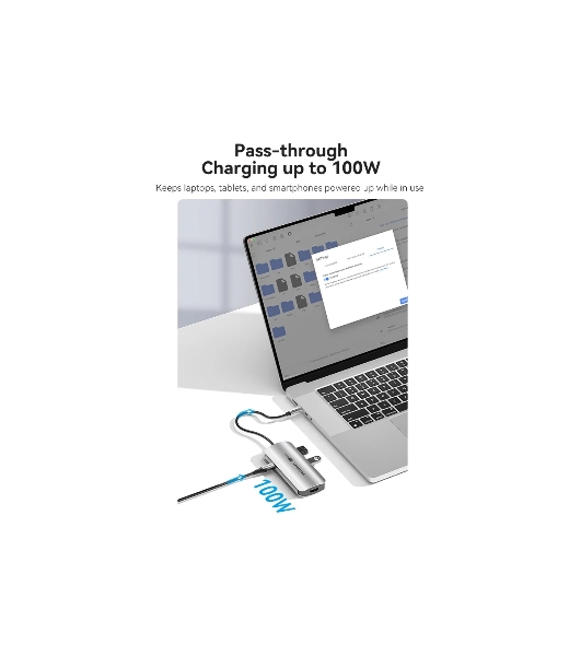 USB-концентратор Vention TQHHB, USB Type-C, USB/HDMI/RJ-45, USB Type-C
