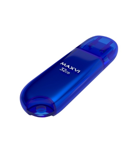Флешка USB Maxvi P1 blue (FD32GBUSB20C10P1), 32Gb, USB 2.0, R/W 15/5, синий