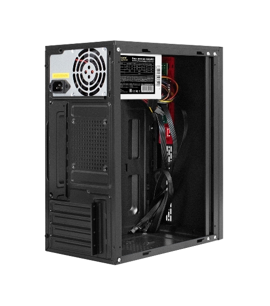 Компьютерный корпус Minitower ExeGate BAA-403-AAA350 (mATX, БП AAA350 с вент. 8см, 2*USB, HD Audio, черный)