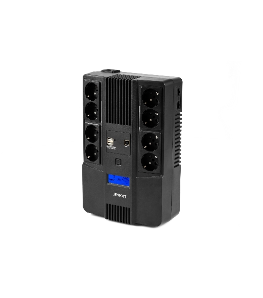 Источник бесперебойного питания Бастион SKAT-UPS 1000-AID-IN-1x9-8 600Вт 1000ВА черный