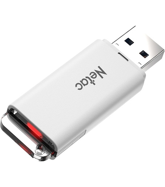 Флешка USB Netac U185 белый USB 3.0 Flash 32Gb, NT03U185N-032G-32WH, LED индикатор