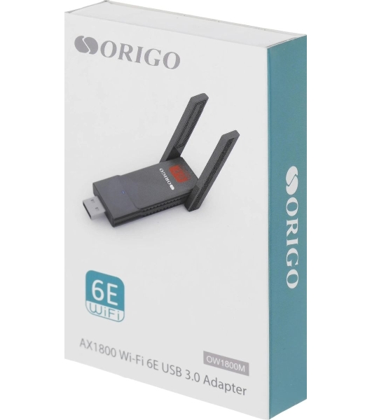 Сетевой адаптер Wi-Fi Origo OW1800M, AX1800, USB 3.0, (ант.внеш.несъем.) 2ант.