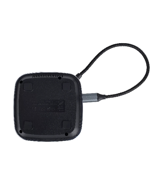 Многофункциональная док-станция Intrend ITACS-9W Type-C с беспроводной зарядкой 3 встроенных высокоскоростных USB 3.0, встроенный высокоскоростной TF и SD карт ридер, разъем RJ-45 для подключения к локальной сети HDMI 4K/30Hz, 60W Power Delivery порт,