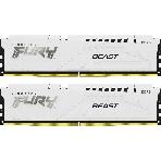 Оперативная память Kingston Fury Beast, DDR5, 32Gb (2x16GB), 6000MHz, CL36, DIMM, с радиаторами, белый, фото4