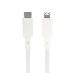 Кабель QUMO, MFI С94, Type-C на MFI Apple 8 pin, силиконовый, 1м, 2,22A, 9V, 20W, PD (белый), фото 1