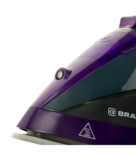 Утюг BRAYER BR4001 фиолетовый/серый, 2600 Вт, 25 г/мин, 140 г/мин, 360 мл
