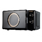 Микроволновая печь Horizont HSM205RBG черный/золотистый, 20 л, 700 Вт, переключатели — поворотный механизм, фото 1
