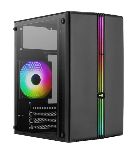 Компьютерный корпус MiniTower Aerocool/Formula EVO Mini-G-BK-v1 (mATX, USB3x1, USB2x2, 120мм RGb fan, без БП) (4711099472352)