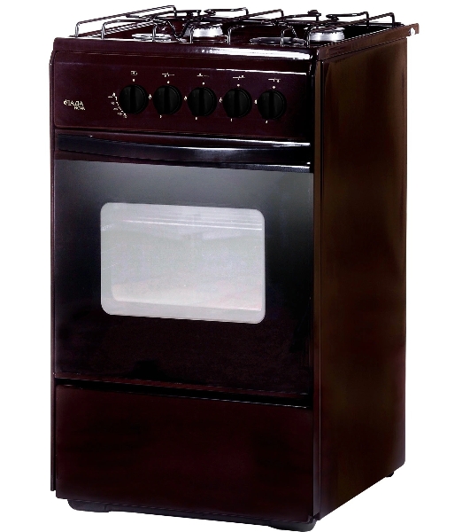 Плита газовая Лада Nova RG 24040 B коричневый, конфорок 4 шт, духовка 50 л, 50 см x 85 см x 60 см