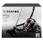Пылесос BRAYER BR4211 черный/бордовый, 400/2200 Вт, уборка сухая, пылесборник контейнер, 3 л, фото2