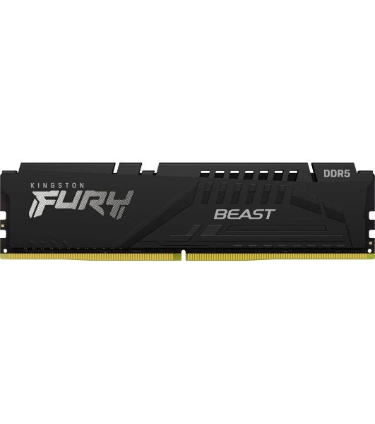 Оперативная память Kingston Fury Beast Black, DDR5, 32GB (1x32GB), 5200 MHz, CL40, с радиатором, черный