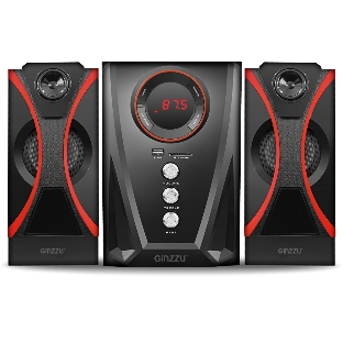 Мультимедийная акустическая система GINZZU GM-407 2.1 с Bluetooth. Выходная мощность (RMS) 40 Вт. Диапазон воспроизводимых частот: 40Гц - 20КГц. Bluetooth: V2.1. Встроенный аудио-плеер: SD-card, USB-flash до 32 Gb. FM радио: 87.5МГц - 108.0МГц. Вход AUX: стерео вход (2RCA). Пульт дистанционного управления - 21 кнопка. Эквалайзер: обычный, джаз, рок, поп, классика.