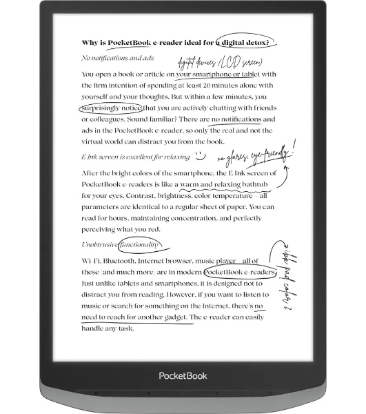 Электронная книга PocketBook Inc Pad X Pro Mist серый (PB1040D-M-WW)
