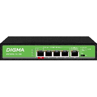 Коммутатор Digma DSP204G-1G-T80, 5×1 Гбит/с, неуправляемый