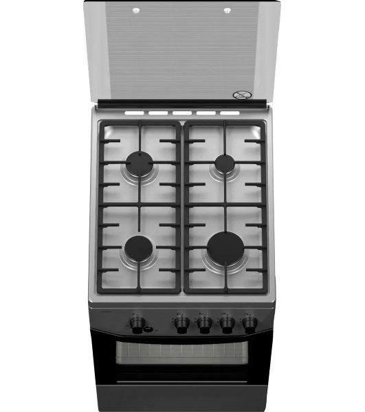 Плита газовая Darina 1D1 GM 241 014 Х нержавеющая сталь/черный, конфорок 4 шт, духовка 50 л, 50 см x 85 см x 60 см