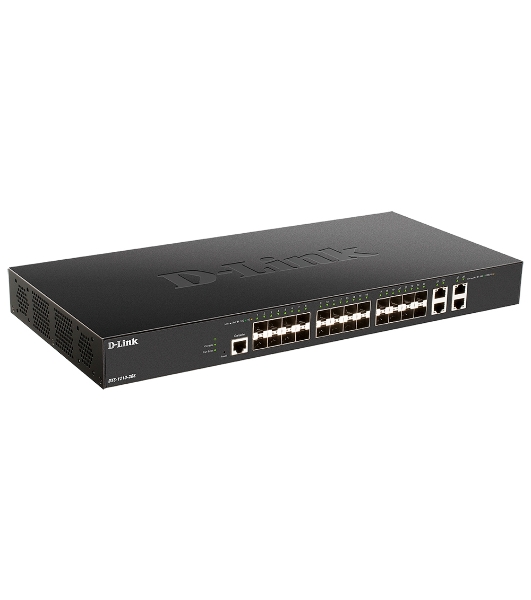 Коммутатор D-Link DXS-1210-28S/A1A, 24×10 Гбит/с SFP+ + 4×10 Гбит/с Combo, управляемый