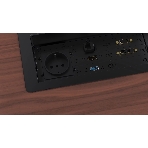 Металлический корпус WRTS-11BOX-B Wize для модульной системы врезного лючка в стол с убирающейся крышкой, черный;, фото2
